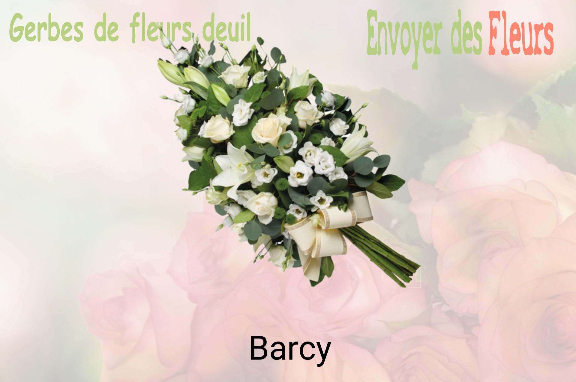 Gerbe de fleurs de deuil livrée à Barcy
